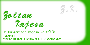 zoltan kajcsa business card